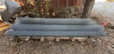 Commercial SPEC Chain Link Fence FABRIC LOT of 4 rolls 2” x 9G Knuckle-Knuckle Top & Bottom salvage...