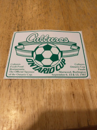 1987 Cultures Ontario Cup soccer sticker