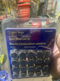 Set of 20 lug nuts Spline wheel lock kit with key size 14mmx1.5 