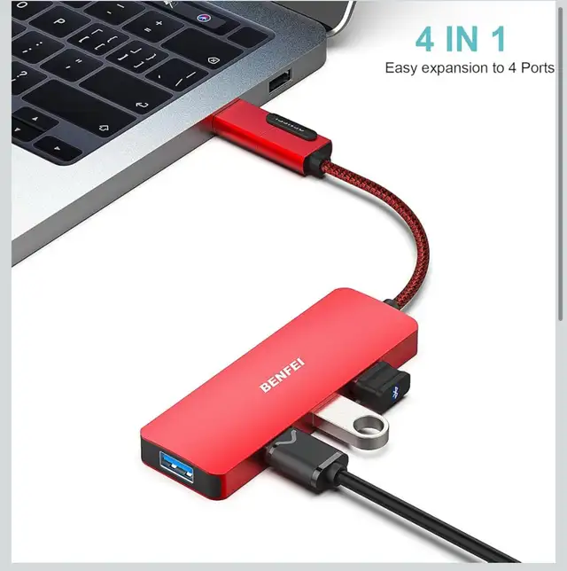 New Pack BENFEI USB 3.0 Hub, USB-C HUB, 2-in-1 USB Type-A/Type-C in Cables & Connectors in Kitchener / Waterloo - Image 3