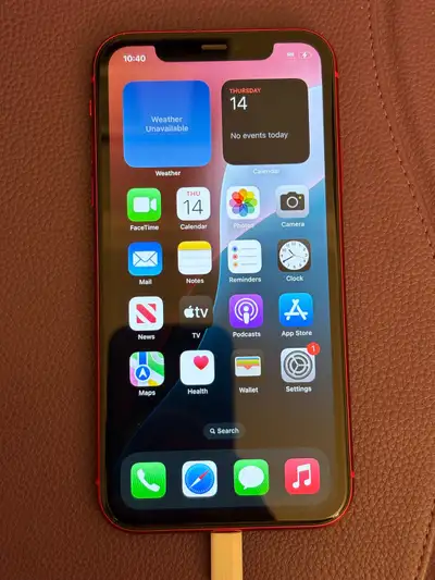 iPhone 11, red, 128gb, unlocked - with case!, View more