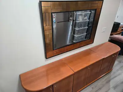 Nice looking cabinets and mirror. I really like them, but the cabinets are too big for my place. The...
