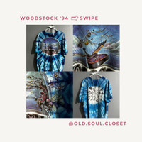 Woodstock 1994 double sided tie die t-shirt
