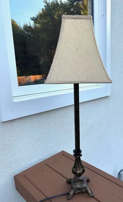 Bombay Company Lamp 30”H Shade: 9” base, 4” top, 9” height