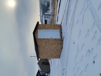New 8x9 ft Garden shed shingled roof 3 ft steel door