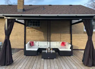 Wall mounted sun shelter/gazebo/awning, View more