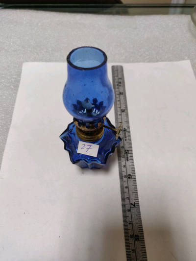 Rare Porcelain Small Oil Lamp, Signed, View more