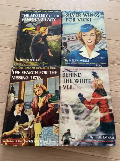 4 Vicki Barr Flight Stewardess Books with Dust Jackets, View more