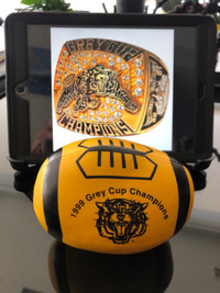 1999 Hamilton Tiger Cats Grey Cup champions SIGNED mini football