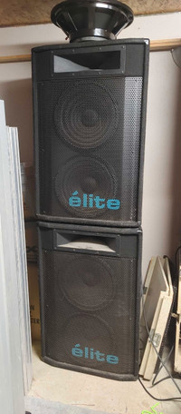Elite 2x 15inch dj tower speakers