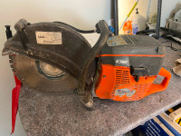 Huscaverna k760 quick saw 14” comes with a cement blade