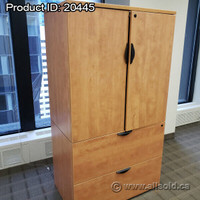 Maple 2 Door, 2 Drawer Storage Cabinet