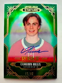 2020-21 Upper Deck Stature Rookie /85 AUTO "Cameron Hillis" #114
