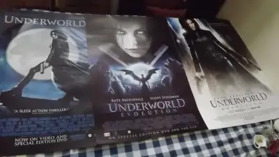 3 "UNDERWORLD" HORROR MOVIE POSTERS BUNDLE DEAL/KATE BECKINSALE, View more