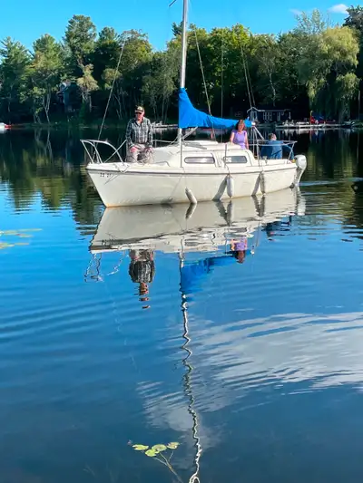 Described as "unsinkable" this well loved Sirius swing keel sailboat is waiting for many more years...