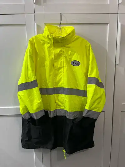 Boss Hi-Vis trades work construction Rain Jacket, View more