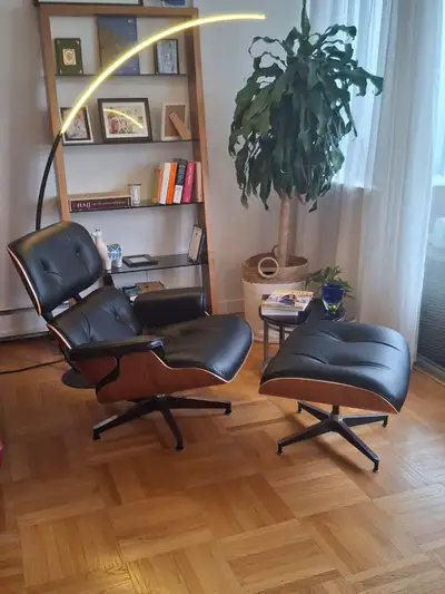 Authentic Eames Lounge Chair & Ottoman – Mint Condition, View more
