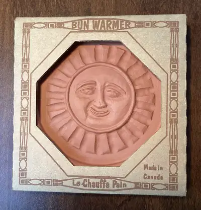 Terracotta Bun / Bread Warmer Sun Disk New in Box, View more