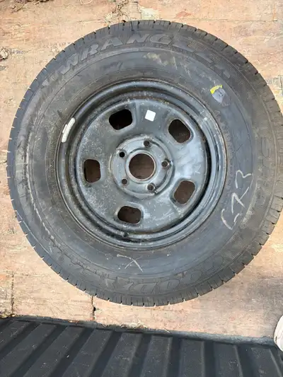 Brand new Goodyear Wrangler tire and rim This is a never used spare tire from a 2019 dodge ram 1500...
