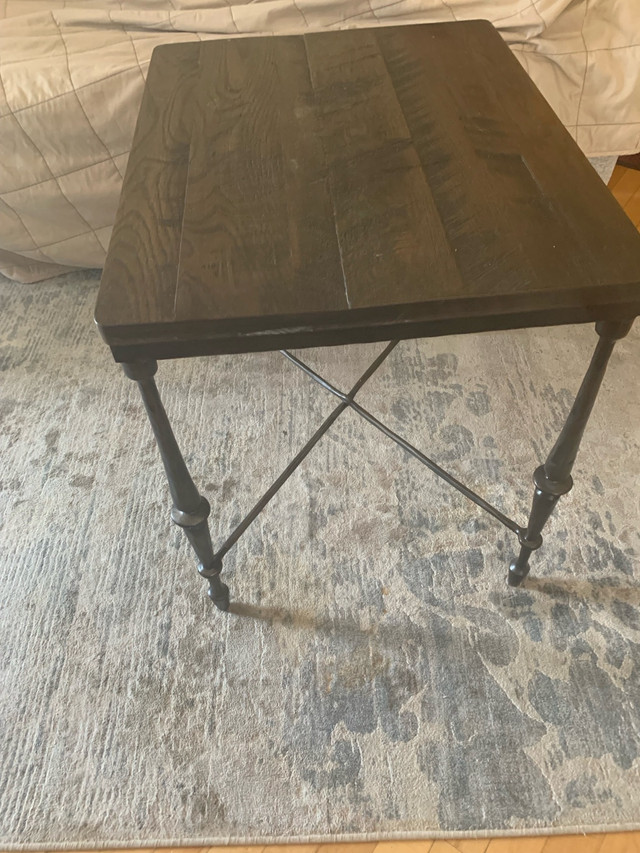 Wood Top Side Table in Other Tables in City of Toronto - Image 2