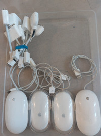Apple Vintage Mouse & Adapters - Bundle