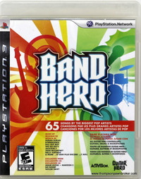 PS3 BAND HERO (65 SONGS BY THE BIGGEST POP ARTISTS) GAME