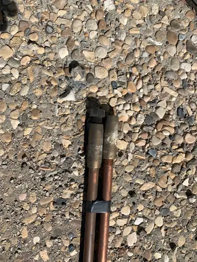 Five foot ground rod. Comes with joining coupling and threaded end. $45 each. Six available, can be...