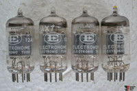 Quads of vintage early 1960's ECC83 / 12AX7 Tubes