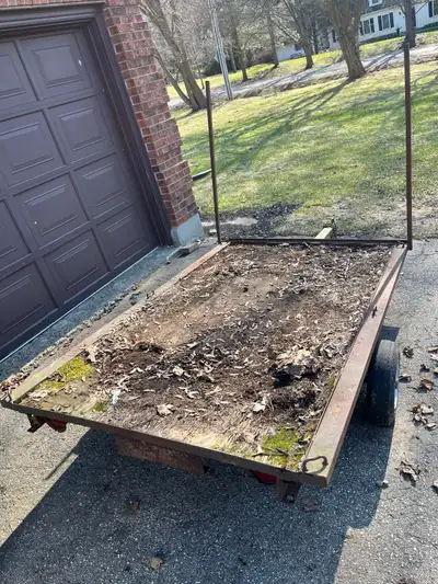 Home Made Style Trailer or utility trailer 4.5 x 7 FT Needs work, tires and wood floor 1-7/8 hitch b...