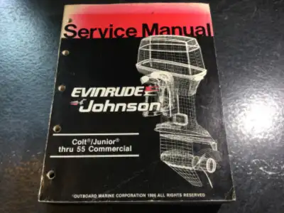 1986 Johnson & Evinrude 1-55 HP Outboards Manual Colt 1 & 2 Cyl, View more