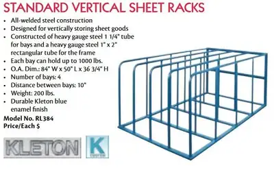 ONTARIO INDUSTRIAL IS ONTARIO'S SOURCE FOR KLETON BAR STORAGE AND SHEET STORAGE RACKS. WE HAVE HORIZ...