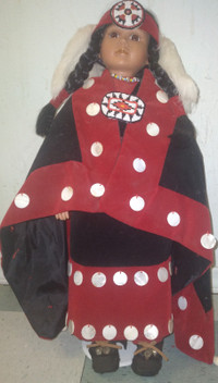 West Coast Canadian First Nations Regalia Doll. Condition is as