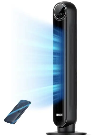 Dreo 28dB Tower Fan for Bedroom - 90° Oscillating  4 Speeds, View more