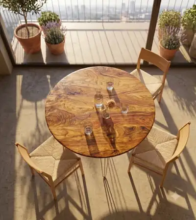 Solid Wood MCM Dining Table, View more