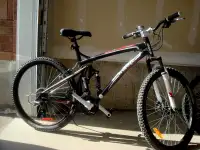Kranked dual suspension MTB mountain bike
