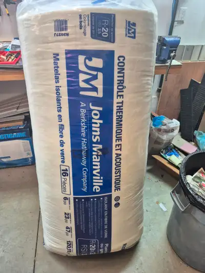 R20 batt insulation, 120 sq ft bale, for 2x6 on 24" centers. One bale available.