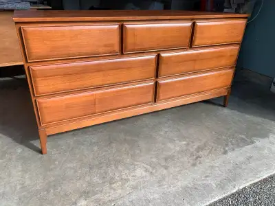 mid century walnut dresser , View more