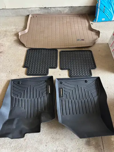 Weatherteck rear cargo mat plus rear passenger mates and driver and passenger computer mates all in...