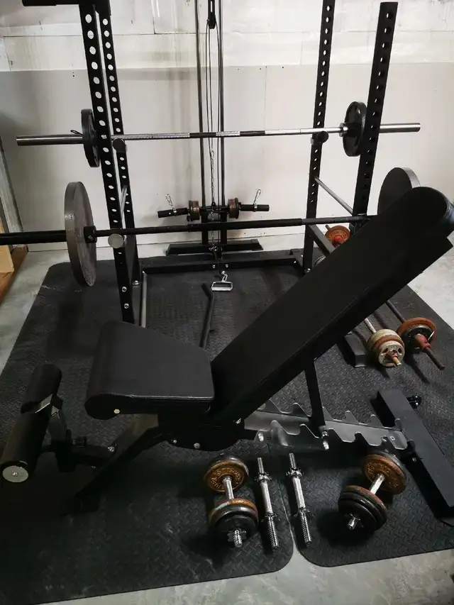 weight rack with bench, bars and waights in Exercise Equipment in Cranbrook - Image 3