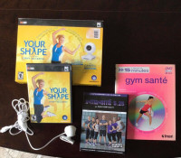 Ensemble de DVD et livre  de mise en forme!