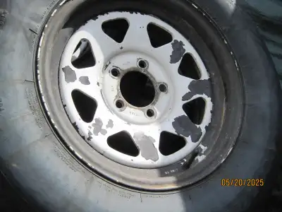 ST 225 75 R 15 good year marathon tires mounted on 5 bolt rims 4.5 inch bolt pattern tires hold air...