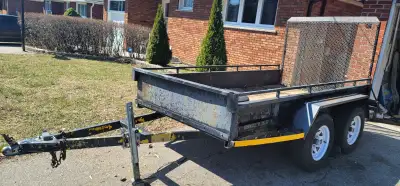 Custom made, heavy duty used trailer. In very good condition, ready to use. Might need rear axle tir...