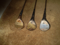 VINTAGE CAMBELL R/H  1 - 3 - 5 - GOLF WOODS / Great Shafts $20.