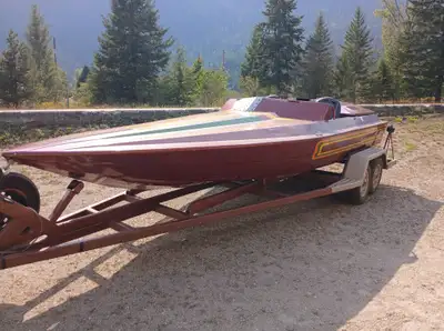 located south of revelstoke bc 21ft aluminum tunnel hull jet boat, perfect for adventure seekers and...
