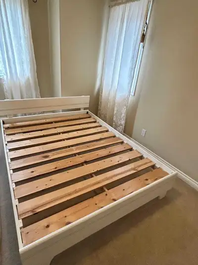 White bed frame from none smoking, no pet home, View more