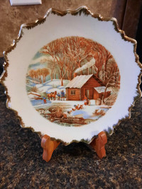 Currier & Ives Collectable A Home in the Wilderness Plate