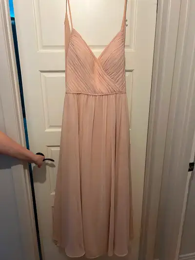 Worn once. Mint condition. Soft pink. Size 18 and size 10 bridal. 140$ for both