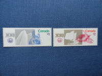 Timbres neufs du Canada sur les Sites olympiques à 8,40$