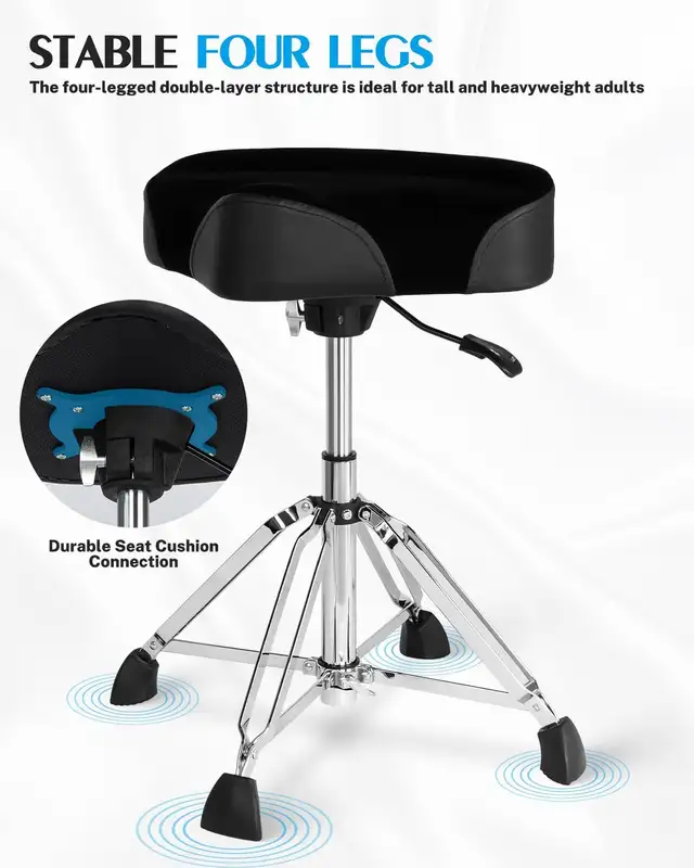 Hydraulic Drum Throne - Heavy Duty Saddle Seat, Adjustable Heigh in Drums & Percussion in Oshawa / Durham Region - Image 7