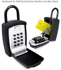 KeyGuard SL-500 Punch Button Realtor Lock Box, Black